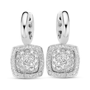 Tirisi Jewelry Milano Exclusive 18 karaats Witgouden Oorsieraden met Diamant TE9269DW
