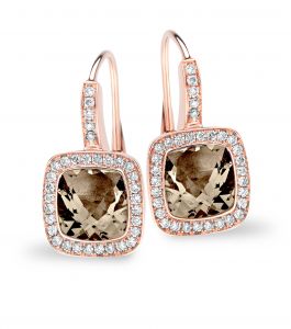 Tirisi Jewelry Milano 18 karaats Roségouden met Kwarts en Diamant
