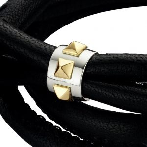 Tirisi Moda Copacabana Sluitstuk voor Lederen Armband met 18 Karaats Geelgoud TM2086-2T
