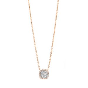 Tirisi Jewelry Milano Sweeties 18 karaats Roségouden Collier met Diamant