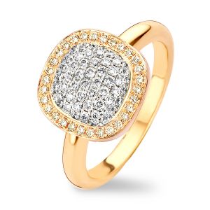 Tirisi Jewelry Milano "Medium" 18 Karaats Geelgouden Ring met Diamant