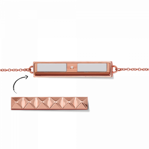Take What You Need Bar Bracelet Stainless Steel Rosegold Toned