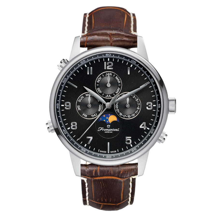 Fromanteel Globetrotter Moon Phase Black