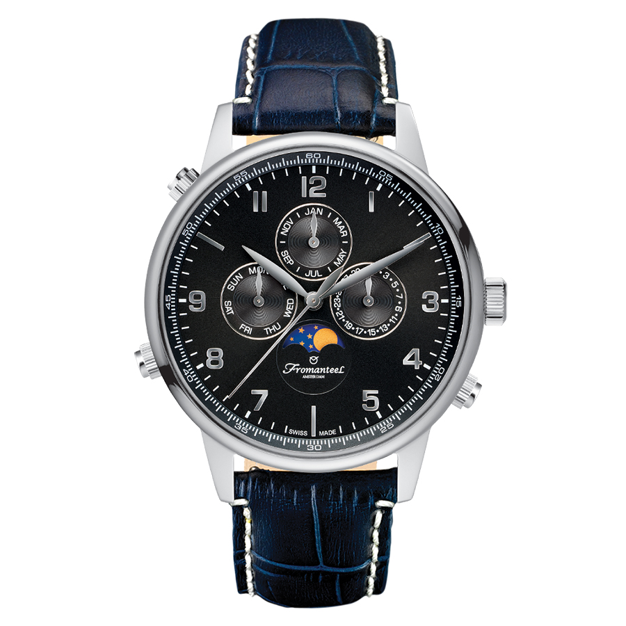 Fromanteel Globetrotter Moon Phase Black