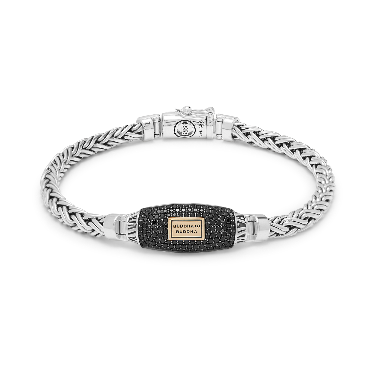 Buddha to buddha katja xs black spinel limited bracelet silver gold kt