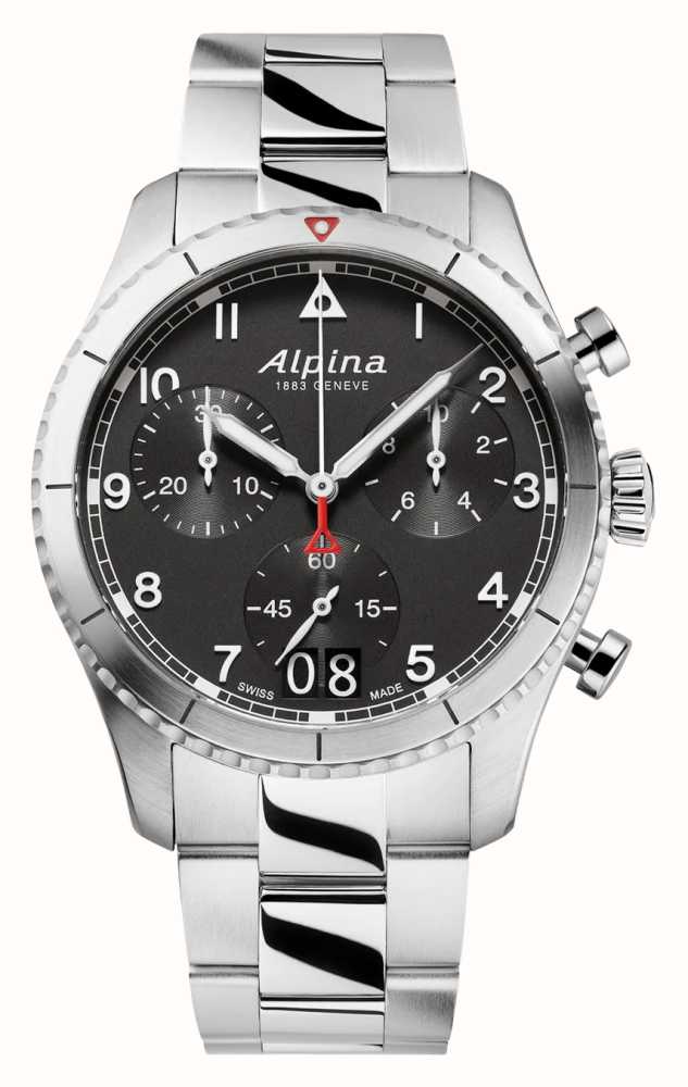 Alpina Startimer Pilot Quartz Chronograph Big Date Black